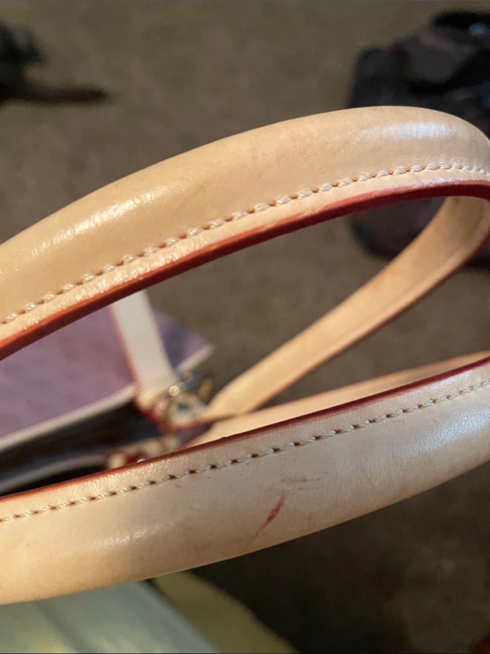Dooney & Bourke Lavender Monogram Tote with Cream & Gold Trim - Picture 7 of 7